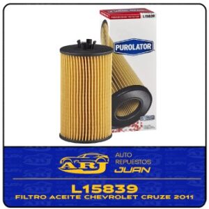 L15839 SONIC 1.8 2012 EO-65090 | FILTRO ACEITE CRUZE 2011 SONIC COLORADO