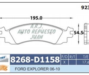 D1158-HITEC-CERAMICA | BANDAS DEL FORD EXPLORER 06- CERAMICA