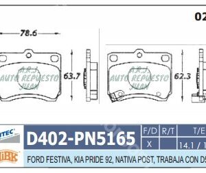 D402-NEWYORK | BANDAS DEL FORD FESTIVA 88-93