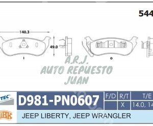 CD981-HITEC | BANDAS TRAS FORD EXPLORER 06- CERAMICA