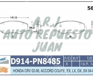 D914 CERAMICA GRIP | BANDAS DEL ACCORD 03-05 CR-V 2002-16 2WD