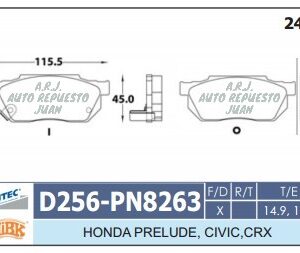 D256-GRIP COLD 45022-SAA-A00 | BANDAS DEL CIVIC 84-87 FIT 08 STATION LO