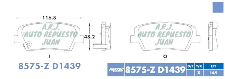 D1439-GRIP | BANDAS TRAS SANTA FE 10-13 KIA RIO 06-
