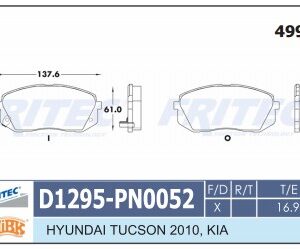 D1295-GRIP-X1 | BANDAS DEL KIA K7 TUCSON 2011 LF 2015