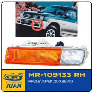 MR-109134 RH | FAROL BUMPER L200 98 00 RH AMARILLO BLAN