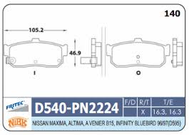 D540-NAMCCO | BANDAS TRAS NISSAN