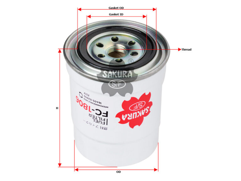 16405-02N10-SAKURA | FILTRO GAS OIL TD27 FC-1806