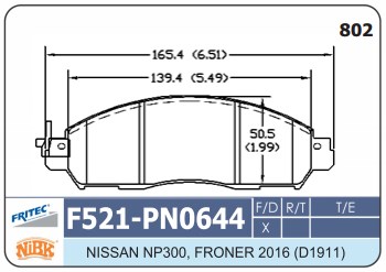 D1911 WAGNER | BANDAS DEL NP300 2016- WAGNER