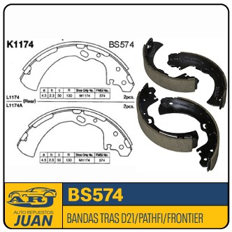 BS574-NAMCCO | BANDAS TRAS D21 URVAN PATHFINDER FRONTIE