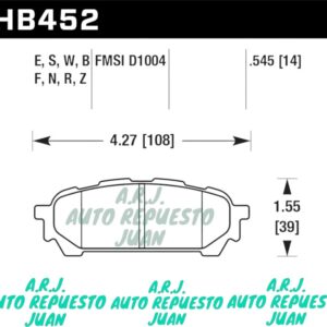D1004 GRIP | BANDAS DEL SUBARU/FORESTER 2004