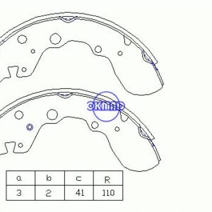 53200-61J00-KASHIMA | BANDAS TRAS SUZUKI APV 05-10 TAMBOR