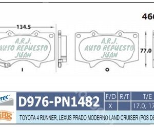 D976-GRIP 04465-0K401 | BANDAS DEL LAND C. PRADO 02-ON FORTUNER