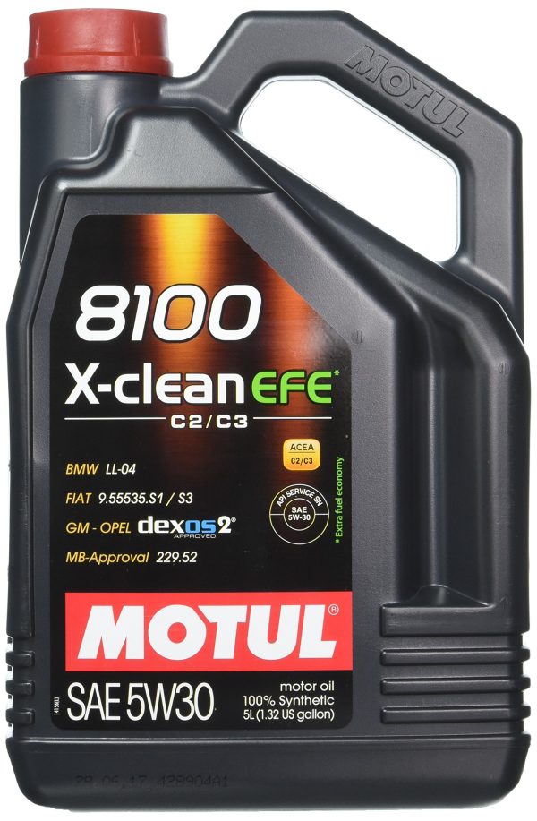 SAE 5W30-5L-MOTUL | ACEITE MOTUL 5W30 8100 X-CLEAN EFE GALON