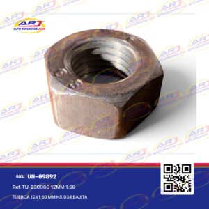 TU-230060 12MM 1.50 | TUERCA 12X1.50 MM HX 934 BAJITA
